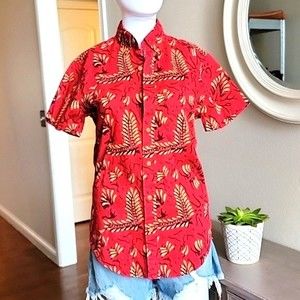 Nwt J Crew Cotton button down casual shirt in Island Rum Red xs